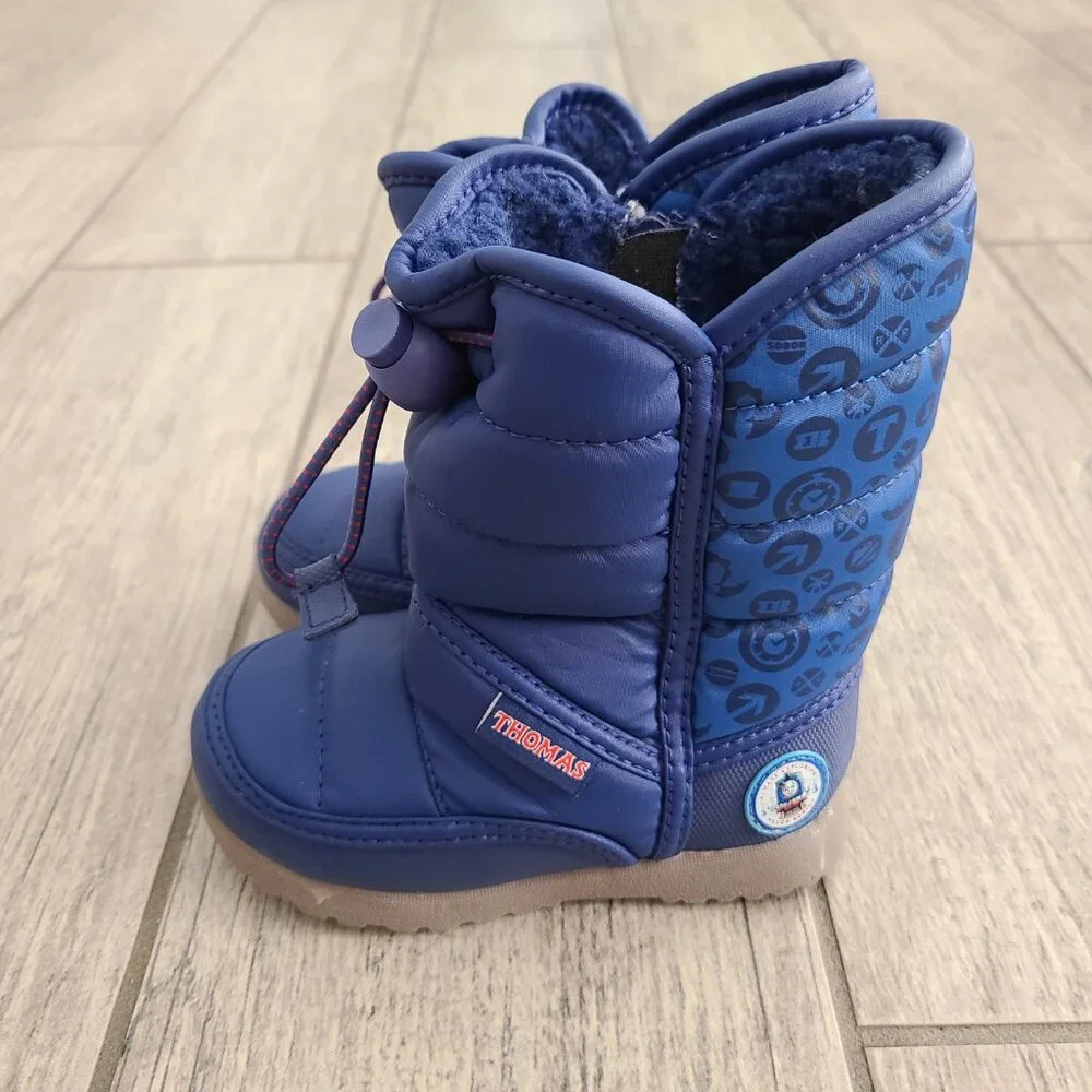 Thomas & Friends Blue Winter Snow Boots Toddler Boys Size 6